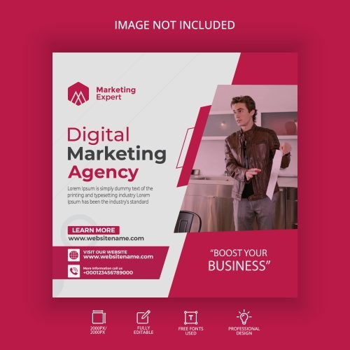 Instagram digital marketing agency banner for social media